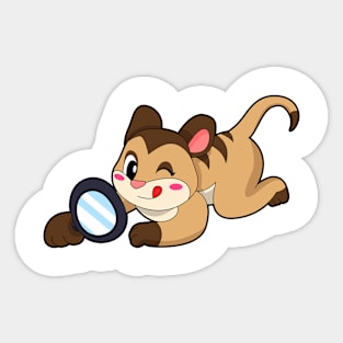 Meerkat with Magnifying glass Sticker